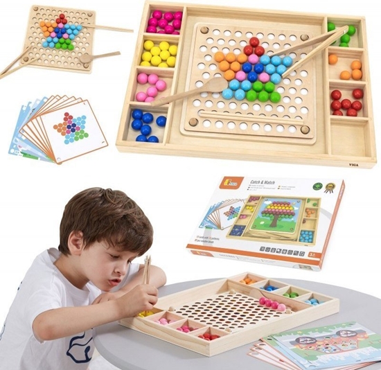 Picture of Viga Toys VIGA Drewniana Gra Kulki Zap i Dopasuj Ukadanka