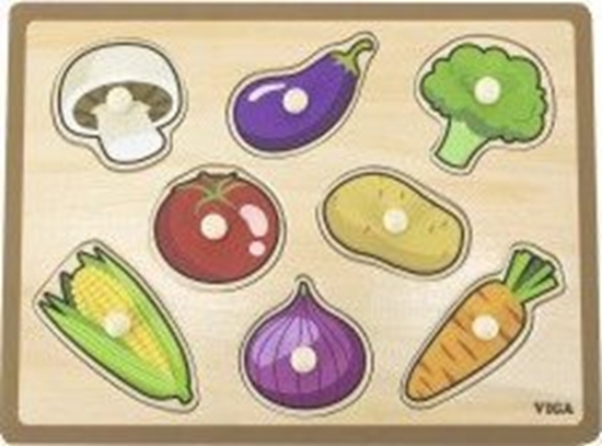 Picture of Viga Viga 44578 Puzzle na podkadce z uchwytami - warzywa
