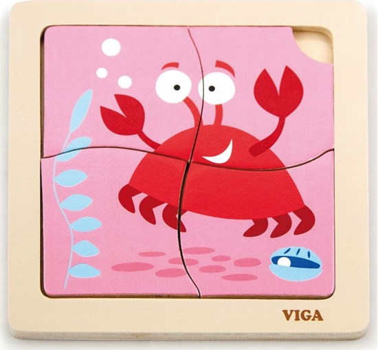 Picture of Viga Viga 50146 Puzzle na podkadce - krab