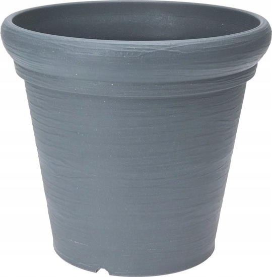 Изображение Vilde Doniczka ogrodowa plastikowa szara okrga 38x34 cm