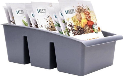 Изображение Vilde Organizer pojemnik kuchenny na przyprawy w torebkach zioa torebki dzielony szary