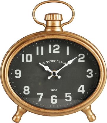 Picture of Vilde Zegar cienny zoty czarny budzik 20,5x24 cm