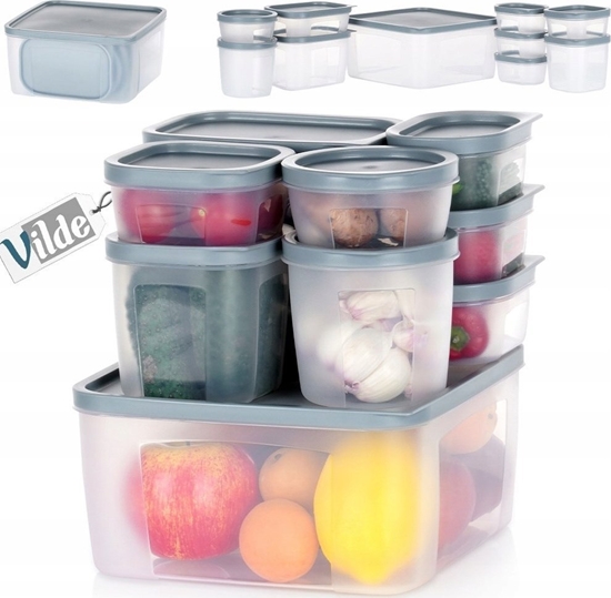 Picture of Vilde Zestaw Pojemniki na ywno z Pokrywk Plastikowe Kuchenne VILDE 10 szt.
