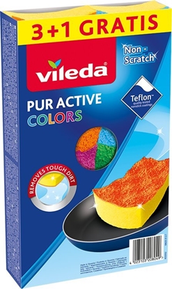 Attēls no Vileda Zmywak Pur Active Colors 4 szt.