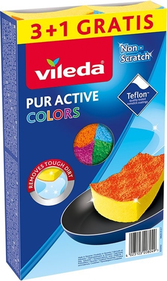 Picture of Vileda Zmywak Pur Active Colors 4 szt.