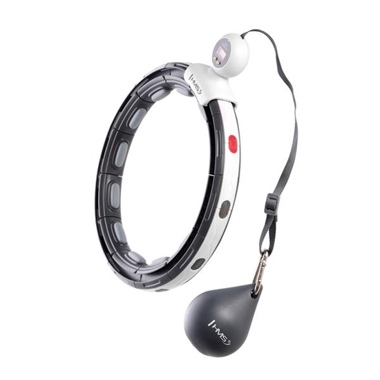 Picture of Vingrošanas rinķis ar atsvaru un skaitītāju HHM15 HULA HOOP BLACK MAGNETIC WITH WEIGHT + COUNTER HMS