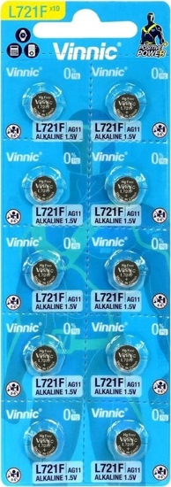 Picture of Vinnic VINNIC BATERIE ALKALICZNE GUZIKOWE MINI G11/AG11/LR58 BLISTER 10 SZTUK L721F