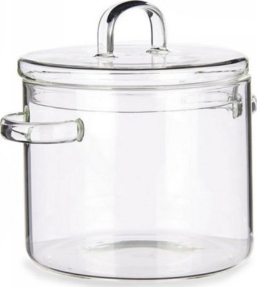 Picture of Vivalto Garnek z Pokrywk Szko borokrzemowe Przezroczysty (15,4 x 16,8 x 20,5 cm)