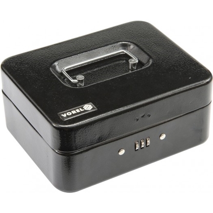 Picture of Vorel Kasetka na pienidze czarna kluczyk 200x160x90mm (78624)