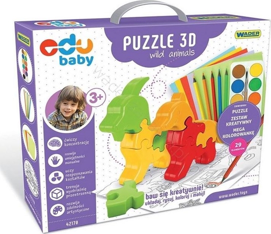 Picture of Wader Puzzle Zoo 3D Wild animals