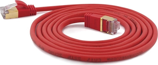 Picture of Wantec Wantec Extra dünnesCat.7 RohCable SSTP Patch Cable - 1 m - Cat.7 RohCable - S/FTP (S- STP) - RJ- 45 - RJ- 45 - red (7159)