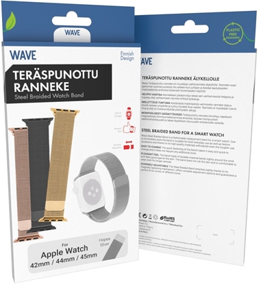 Изображение Wave steel braided strap, Apple Watch 42 / 44 / 45 / 46 / 49 mm, silver