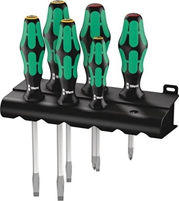 Attēls no Wera 334 SK/6 Rack Screwdriver Set Kraftform Plus Lasertip