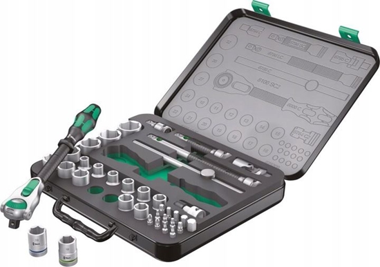 Picture of WERA 8100 SC 2 Zyklop Speed Ratchet set 1/2  drive metric