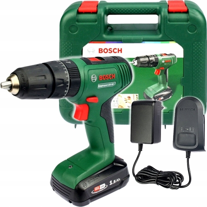 Picture of Wiertarka Bosch Bosch cordless impact drill EasyImpact 18V-40 (green/black, Li-ion battery 1.5Ah, case, POWER FOR ALL ALLIANCE)