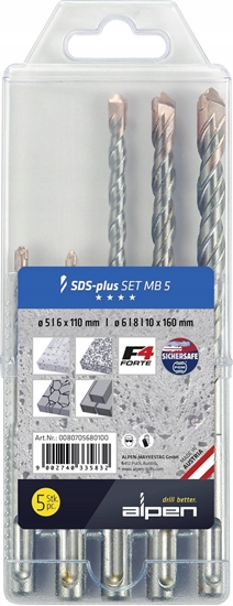 Picture of Wierto Alpen Alpen SDS+ F4 MB5 5-6x110/6-8-10 x160