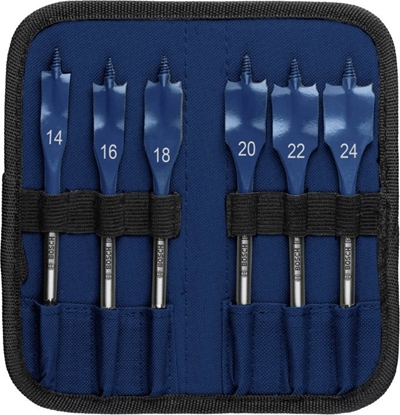 Изображение Wierto Bosch Bosch Expert Self Cut Speed flat drill bit set, 6 pieces, O 14 - 24mm (length 152mm)