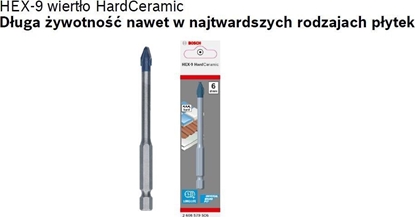 Изображение Wierto Bosch BOSCH WIERTO HEX-9 HARD CERAMIC 10 x 90 B2608579509