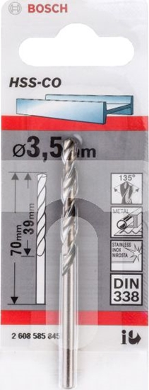 Picture of Wierto Bosch do metalu kobaltowe walcowe 3,5mm  (2.608.585.845)