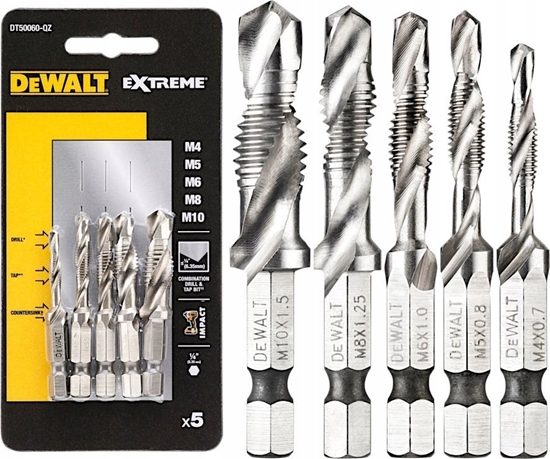 Изображение Wierto Dewalt Wierta samogwintujce M4-10 uch.HEX 5szt