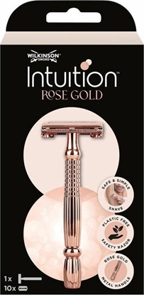 Attēls no Wilkinson  Intuition Rose Gold klasyczna maszynka do golenia dla kobiet z wymiennymi yletkami rczka + 10 yletek