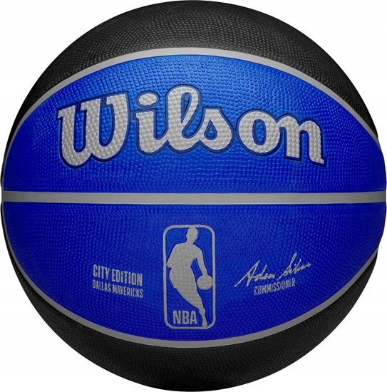 Изображение Wilson NBA Team City Edition Dallas Mavericks Out Ball WZ4024207XB Niebieskie 7