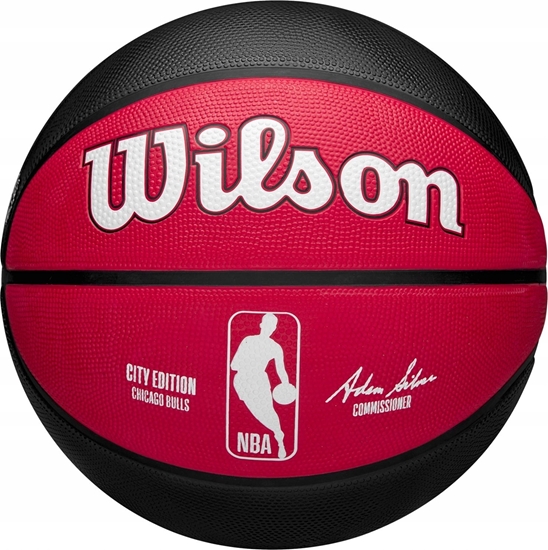 Изображение Wilson Wilson NBA Team City Edition Chicago Bulls Out Ball WZ4024205XB Czerwone 7