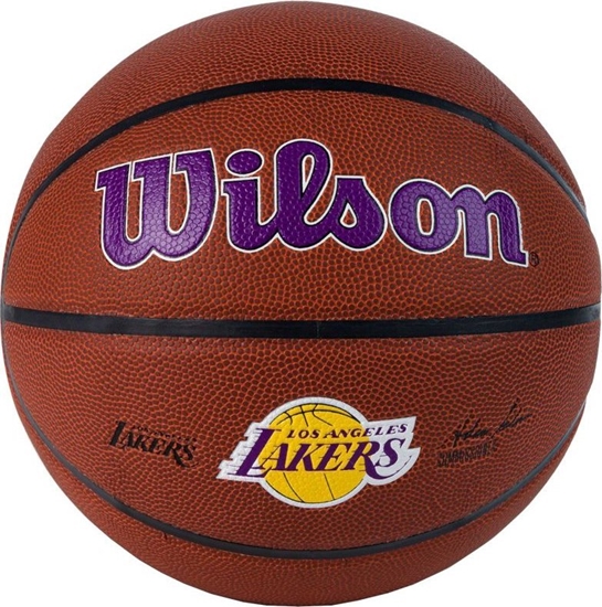 Picture of Wilson Wilson Team Alliance Los Angeles Lakers Ball WTB3100XBLAL Brzowe 7