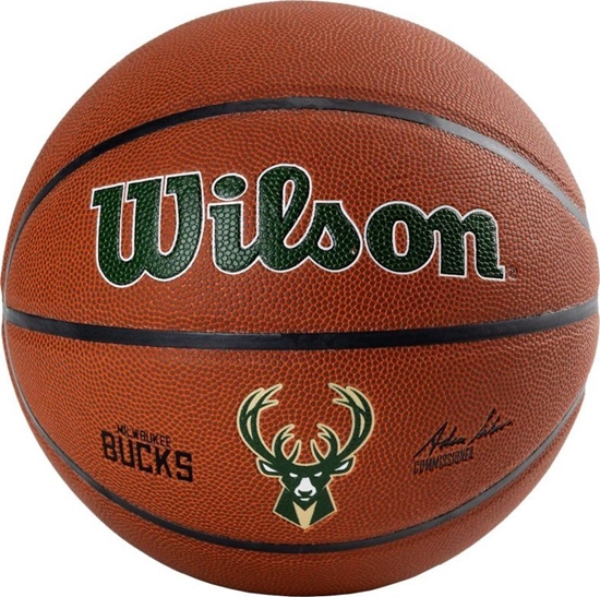 Picture of Wilson Wilson Team Alliance Milwaukee Bucks Ball WTB3100XBMIL Brzowe 7