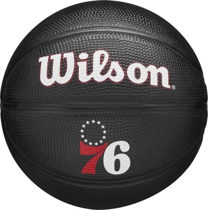 Изображение Wilson Wilson Team Tribute Philadelphia 76ers Mini Ball WZ4017611XB Czarne 3