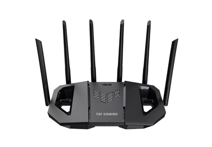 Picture of Wireless Router|ASUS|Router|6500 Mbps|Mesh|Wi-Fi 6|Wi-Fi 7|IEEE 802.11a|IEEE 802.11b|IEEE 802.11g|IEEE 802.11ac|IEEE 802.11ax|USB 3.2|3x2.5GbE|1x2.5GbE|Number of antennas 6|TUFGAMINGBE6500