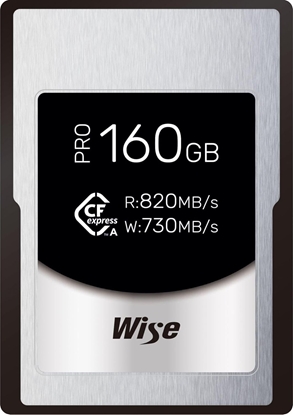 Picture of Wise CFexpress Type A PRO  160GB R:820MBs W:730MBs  WI-CFX-A160P