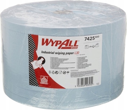 Attēls no WYPALL Kimberly-Clark WypAll L30 - czyciwo w duej roli, 3 warstwy, niebieskie