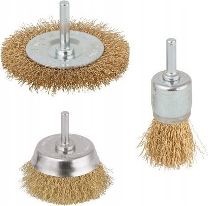 Изображение Wolfcraft ZESTAW SZCZOTEK DRUCIANYCH DRUT MOSINY, 3SZT.