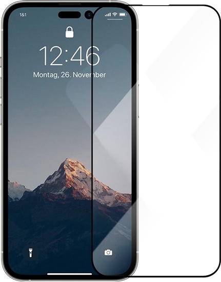 Picture of Woodcessories 3D Premium Black Temp. Glass  iPhone 14 Pro Max