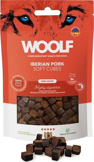 Picture of WOOLF  Przysmak dla psa Woolf Soft Cubes Iberian Pork Monoprotein 100g