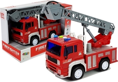 Picture of Wóz Straacki z Nacigiem, Drabin, Czerwony 1:20 z Dwikiem LEAN Toys