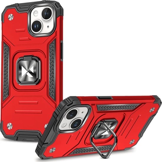 Изображение Wozinsky PANCERNE ETUI Z UCHWYTEM NA PALEC DO IPHONE 15 PLUS WOZINSKY RING ARMOR - CZERWONE