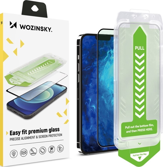 Изображение Wozinsky 9H tempered glass with mounting frame for iPhone 15 Pro Wozinsky Premium Glass - black