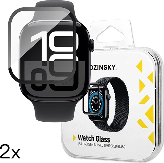 Picture of Wozinsky Wozinsky Full Glue Tempered Glass with Black Frame for Apple Watch Series 10 46mm (2 pcs.)