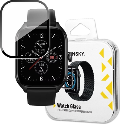 Attēls no Wozinsky WOZINSKY FULL GLUE TEMPERED GLASS SZKO HARTOWANE DO XIAOMI AMAZFIT GTS 4 9H NA CAY EKRAN Z CZARN RAMK