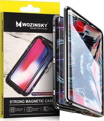 Изображение Wozinsky Wozinsky Full Magnetic Case magnetyczne etui 360 pokrowiec na przód i ty z wbudowanym szkem Vivo X60 czarno-przezroczysty