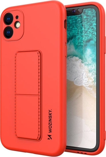 Picture of Wozinsky Wozinsky Kickstand Case elastyczne silikonowe etui z podstawk iPhone 12 czerwony