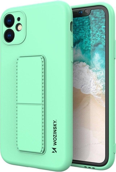 Изображение Wozinsky Wozinsky Kickstand Case elastyczne silikonowe etui z podstawk Samsung Galaxy A72 4G mitowy