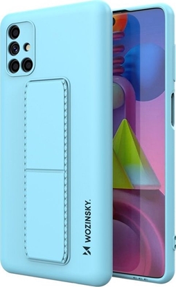 Изображение Wozinsky Wozinsky Kickstand Case elastyczne silikonowe etui z podstawk Samsung Galaxy M51 niebieski