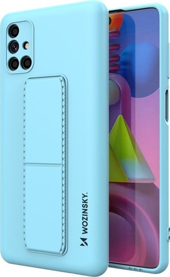Изображение Wozinsky Wozinsky Kickstand Case elastyczne silikonowe etui z podstawk Samsung Galaxy M51 niebieski