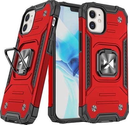 Изображение Wozinsky Wozinsky Ring Armor etui iPhone 14 Plus pancerny pokrowiec uchwyt magnetyczny ring czerwone