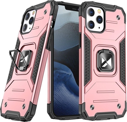 Изображение Wozinsky Wozinsky Ring Armor pancerne hybrydowe etui pokrowiec + magnetyczny uchwyt iPhone 13 Pro róowy