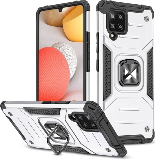 Picture of Wozinsky Wozinsky Ring Armor pancerne hybrydowe etui pokrowiec + magnetyczny uchwyt Samsung Galaxy A42 5G srebrny
