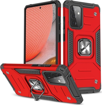 Attēls no Wozinsky Wozinsky Ring Armor pancerne hybrydowe etui pokrowiec + magnetyczny uchwyt Samsung Galaxy A72 4G czerwony